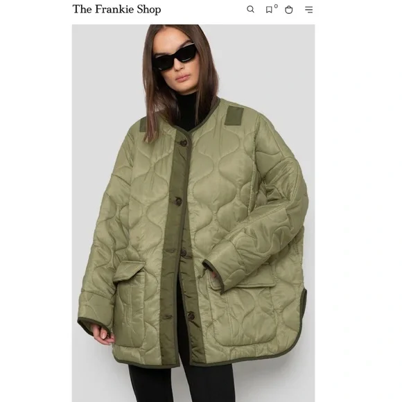 PRICE FIRM-THE FRANKIE SHOP TEDDY QUILTED JACKET - Picture 5 of 15